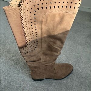 JustFab Brown Over the Knee Boots
